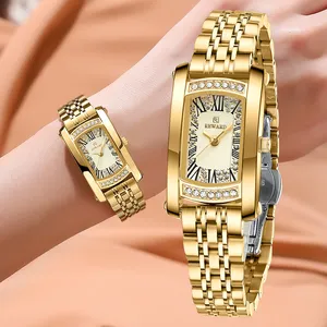 Ödül zarif bayanlar quartz saat roma endeksi elmas soyunma kol saati kadınlar için lüks montre inoksidable de luxe femme
