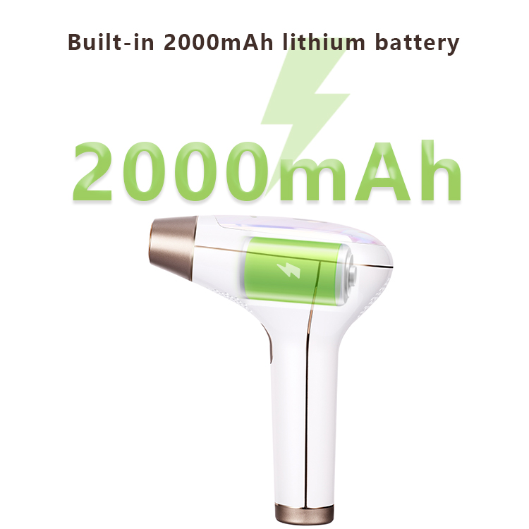 Горячая Распродажа Amazon, безболезненное удаление волос IPL со встроенной перезаряжаемой батареей 2000 мАч, малая машина для удаления волос для дома/коммерческого использования