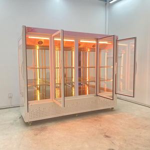 <span class=keywords><strong>Vitrine</strong></span> commerciale pour fleurs, réfrigérateur à porte vitrée, réfrigérateur pour fleurs, couleur blanche, quatre portes - Product Image 1