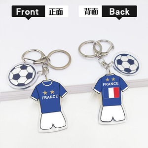 Porte-clés Pendentif Maillot de Football en Acrylique Personnalisé Drapeaux Nationaux USA Canada Mexique Style Européen Américain – Collection Usine 2026 - Product Image 3