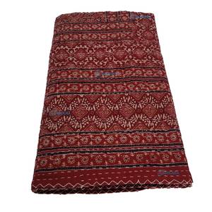 <b>Patchwork</b> <b>Quilt</b> Hand Block Print Kantha 100% Cotton Multi Color Indian New Print Durable Waterproof 90x108 Inches Home <b>Bedspread</b> - Product Image 4