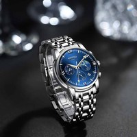 NIBOSI 2515 clásico personalizado marca hombre reloj de cuarzo mejor correa de acero 6 manecillas cronómetro luminoso todo tipo Kit de reloj de negocios