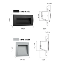 NOUVEAU Lampe à pied pour hôtel 3W 5W 6W Éclairage mural pour couloir Escalier Lampe murale à led pour extérieur Lumière de marche intégrée