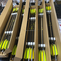 Flèches de tir à l'arc en carbone pur de 32 pouces +/-0.003 600/700/800sp, tiges ID4.2mm/6.2mm pour arc composé et arc classique, chasse et tir