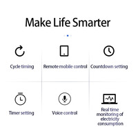 TUYA Smart WiFi sans fil minuterie KWH mètre télécommande MCB avec Protection contre les surcharges disjoncteur 63A