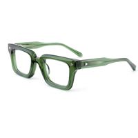 Montures de lunettes en acétate d'épaisseur de monture optique carrée en acétate modèle 25039 Montures de lunettes prêtes en stock Montures de lunettes Gafas