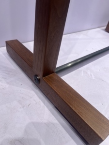 Appendiabiti in Metallo Color Noce Nero, Espositore per Vestiti in Ferro Verniciato Effetto Legno - Product Image 6