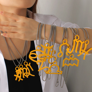 Collar con Signo Zodiacal de Acero Inoxidable, Chapado en Oro de 18K PVD, Colgante de Horóscopo, Cadena Hipoalergénica, Resistente al Deslustre, en Stock - Product Image 2