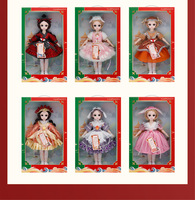 Poupée BJD mignonne de 30 cm (12 pouces) avec articulations mobiles, grands yeux, cheveux doux, modèle princesse, jouet cadeau pour fille