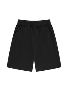 Shorts décontractés blancs pour garçons, tricotés, infroissables, taille mi-haute élastique, en coton respirant, avec poches latérales, pour l'école en été - Product Image 3