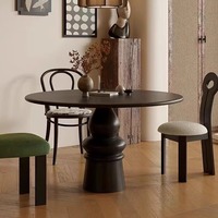 Vente directe d'usine de meubles de salle à manger de luxe rond en bois de chêne massif 4 6 places Table à manger ensemble de chaises