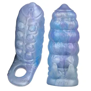 YOCY Silicone Monster Hollow Penis Sleeves for men Enlargement Extender Male Delay Ejaculation Thickening Sex Toys YOCY-2219