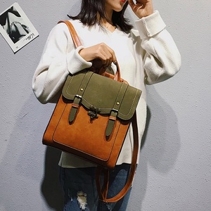 BOSHIHO Vegan Leather <b>Backpack</b> Purse Vintage PU Laptop Bookbag for Women Causal Work Daypack - Product Image 6