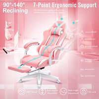 Chaise de gaming élégante et respirante à dossier haut pour café internet, avec repose-pieds et accoudoirs réglables, idéale pour tapis.