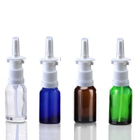 Botol air parfum mulut bulat, botol semprot hidung kaca biru harga pabrik Mini 5ml 10ml 15ml 20ml 30ml 1oz