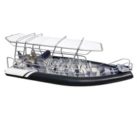 Bateau semi-rigide en aluminium robuste de 9,6 m avec vitesse de 60 nœuds, capacité de 20 personnes pour le sauvetage gouvernemental, la croisière et la pêche