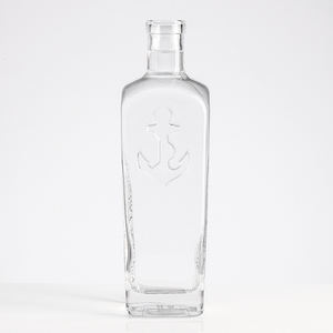 ग्लास की बोतल 200 मिलीलीटर 375 मिली 500 मिलीलीटर 700 मिलीलीटर 750ml 1000ml व्हिस्की वोदका गिन रम पेय - Product Image 2