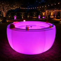 Table de bar ronde moderne en plastique portable pour hôtel, café, restaurant, boîte de nuit - Durable et résistante à l'eau