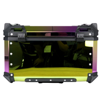 Top case moto 65L - Décalcomanie arc-en-ciel colorée, valise de transport universelle populaire pour la plupart des types de moto