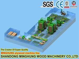 สายการผลิตไม้อัดแบบครบวงจรที่ปรับแต่งได้ ตั้งแต่ต้นไม้ถึงไม้อัด ขนาด 1220*2440 <span class=keywords><strong>ม</strong></span><span class=keywords><strong>ม</strong></span>. (<span class=keywords><strong>4</strong></span> ฟุต * 8 ฟุต) ระบบอัตโนมัติ - Product Image 3