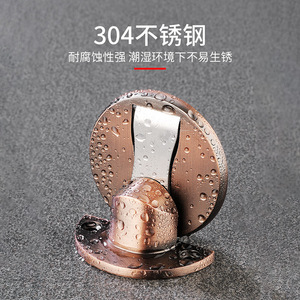 Butée de porte Kexing en alliage d'aluminium, sans perçage, épaisseur de fente 5,5-9 mm, épaisseur 5 mm, pour porte de chambre d'hôtel - Product Image 4