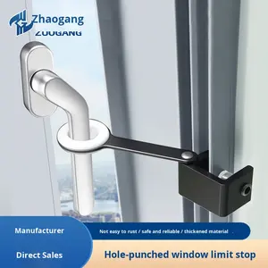 <span class=keywords><strong>Limiteur</strong></span> de fenêtre à battant en alliage d'aluminium, protection enfant fixe, verrouillage sans perçage, vis coupe-vent pour fenêtre à <span class=keywords><strong>ouverture</strong></span> extérieure - Product Image 5