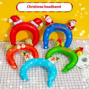Vente en gros de bandes de cheveux de Noël Ballons Ornements de tête de Noël Ballons en <span class=keywords><strong>film</strong></span> d'aluminium Décorations de fête de vacances - Product Image 2