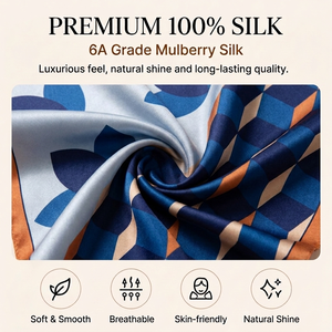 Fabricant OEM d'écharpes en soie sur mesure, écharpe carrée 100% soie de mûrier, impression de logo personnalisée, service d'étiquetage privé - Product Image 4
