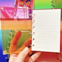 Cuaderno personalizado A5/A6/A7 con diseño de dibujos animados, cuaderno acrílico exquisito de hojas sueltas, divertido cuaderno DIY con cuentas focales de PVC.