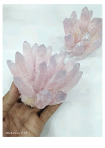 Nuevo y en Oferta: Clúster de Cuarzo Rosa, Pechigram, Afganistán, Piedra de Cristal Curativa, Decoración para el Hogar, Colección de Regalos - Product Image 2