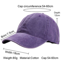 Casquette de baseball en coton lavé avec logo 3D brodé personnalisé, casquette souple à 6 panneaux pour sport en plein air, style Papa