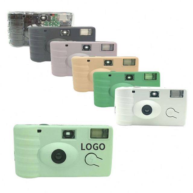 Vintage Plastic 35mm Film Single Use Camera with Fixed Focus Flash AAA Battery-Custom Logo