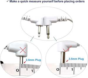 4 Cavi TENS con Connettore da 3,5mm, Cavi Elettrodi a Scatto da 3,5mm per Unità TENS, Cavi per Elettrodi TENS - Product Image 4