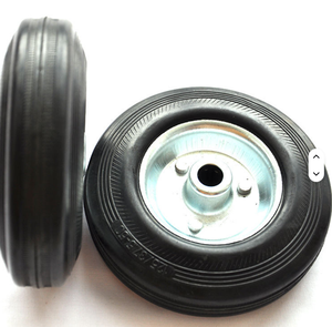 5-Zoll-Vollgummi-Lenkräder mit Stahl felge für Handwagen - Product Image 3