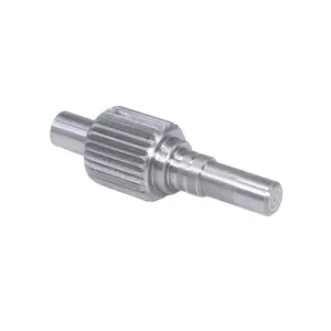 OEM Custom CNC Machining Parts Engine Metal Middle Axel Shaft Parts Stainless Steel Small Knurling 304 Motor Gear Shaft