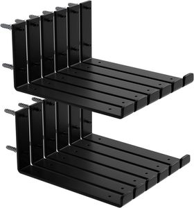 Lot de 12 supports d'étagère flottante en fer, 11,25 L x 6 H x 1,5 W, épaisseur 1/5 - Product Image 1