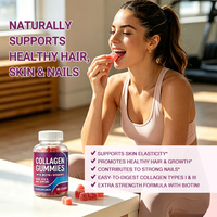 Natuurlijke fruit smaak collageen biotine gummy snoepjes met vitamine C & E voor haar, huid en nagels, voor een stralende huid
