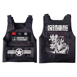 Gilet de moto imperméable unisexe noir personnalisable avec impression par transfert thermique pour adulte - Product Image 1