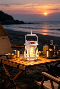 Lampe de camping à énergie solaire, rechargeable, lampe de camping LED, charge solaire et USB, lampe de tente étanche, camping en plein air. - Product Image 2