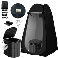 Toilette de camping portable avec porte-papier amovible, pot portable pour la randonnée, les voyages en voiture, le camping-car, la tente, la plage, le camion, les chauffeurs