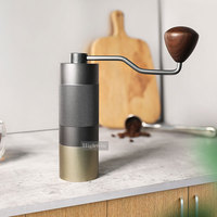 Moulin à café manuel HIGHWIN, moulin à grains de café pour expresso, cafetière à piston, voyage, camping, maison, bureau