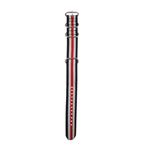 Bracelets de <span class=keywords><strong>montre</strong></span> sport en nylon tressé rayé réglables 18mm 20mm 22mm avec boucle ardillon, multicolores, vente en gros en vrac, bracelets de <span class=keywords><strong>montre</strong></span> en toile - Product Image 4