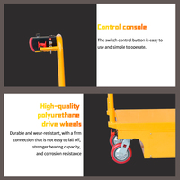 Chariot de manutention électrique JIALITE 500KG à plateforme plate en métal pour la logistique d'entrepôt