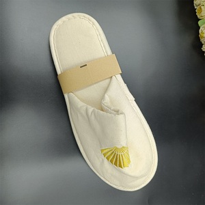 Chaussons <span class=keywords><strong>Mandarin</strong></span> écologiques personnalisés biodégradables en coton avec logo du secteur brodé à bout fermé et semelle en bois - Product Image 6