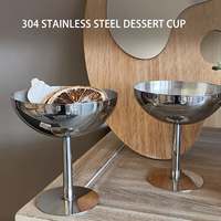Bol à dessert rond en acier inoxydable, résistant à la rouille, durable, compatible lave-vaisselle, pour la maison et les fêtes