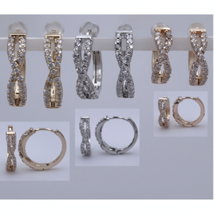 Splendidi orecchini a Clip in ottone rame in acciaio inossidabile con Clip auricolari alla moda a forma di gancio placcato oro - Product Image 1