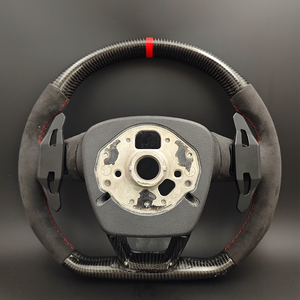 Demi-volant en fibre de carbone Alcantara personnalisé pour <span class=keywords><strong>Audi</strong></span> A3 A4 A5 A6 A7 C6 C7 C8 S3 S4 S5 S6 B7 B8 B9 RS3 RS5 RS6 Q5 Q7 Q8 - Product Image 3