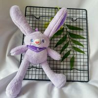 Peluche Lapin Rouge à Oreilles Longues qui Tremble, Pendentif Réconfortant, Décoration de Sac, Jouet Lavable pour Enfants, Anniversaire