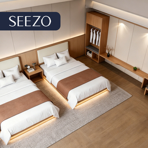 Ensemble de chambre d'hôtel de style minimaliste 5 étoiles, ensemble de chambre double de luxe standard, solution de mobilier hôtelier OEM tout-en-un - Product Image 1