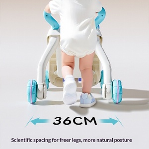 Marche-bébé en plastique multifonctionnel anti-O-Leg, anti-chute, anti-basculement pour filles et garçons, poussette jouet à vitesse réglable pour 0-3 ans - Product Image 2